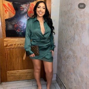 Zara short satin dress